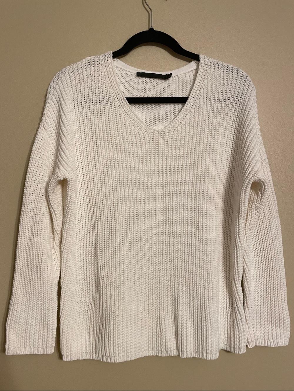 Jenni Kayne white knit Sweater organic cotton oversized size XS